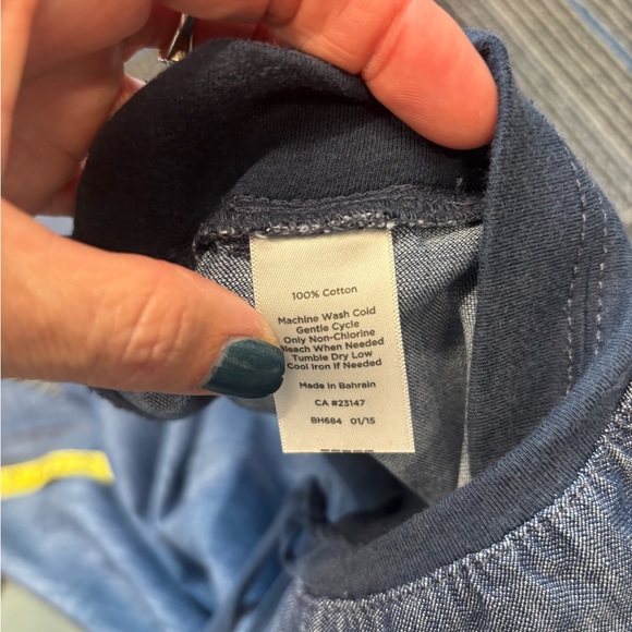 Talbots 18W Pull On Pants Chambray Blue Cotton Elastic drawstring - Picture 8 of 9